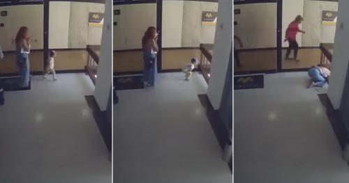 Salvó a su hijo de caer al vacío Salvó a su hijo de caer al vacío