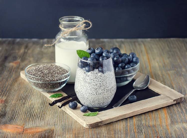 semillas de chia pudding semillas de chia pudding