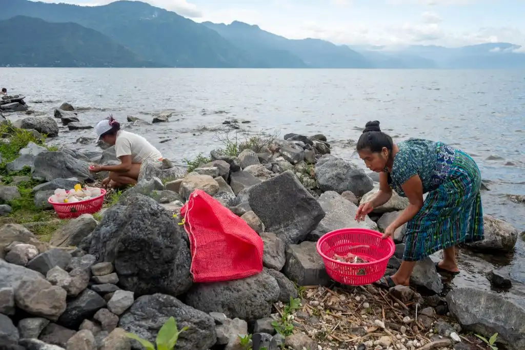 Limpieza lago de Atitlán