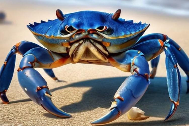 cangrejo azul El avance del cangrejo azul representa una amenaza directa para la biodiversidad local, ya que compite con especies autóctonas por el alimento y el hábitat. (PINTEREST)