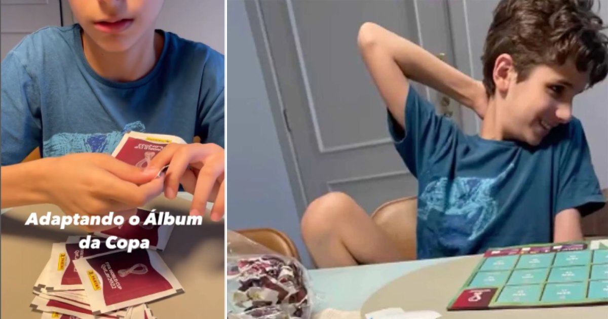 Niño invidente álbum mundial Qatar Niño invidente álbum mundial Qatar