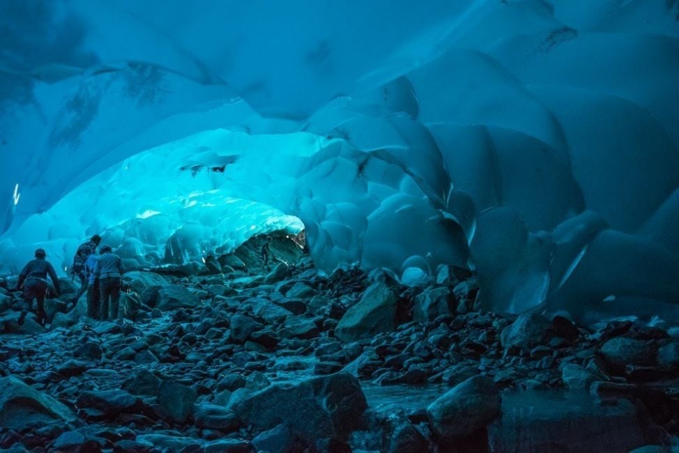 Cuevas de hielo Mendenhall, Alaska (EE.UU)