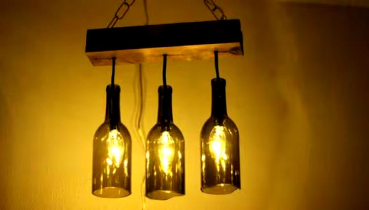 lámpara botella vidrio lámpara botella vidrio