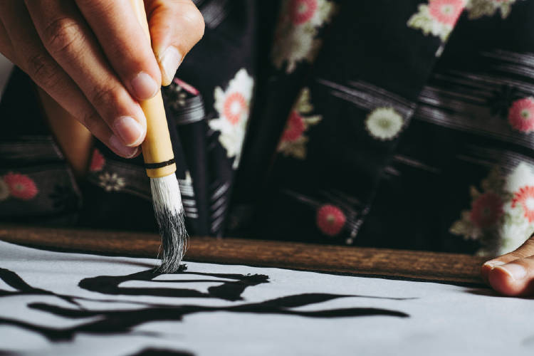 caligrafia arte tradicional japones