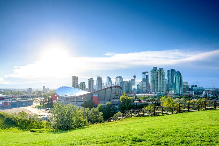 vista panoramica de la ciudad de calgary en canada