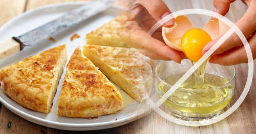 Cómo preparar una sabrosa tortilla de patatas sin huevo