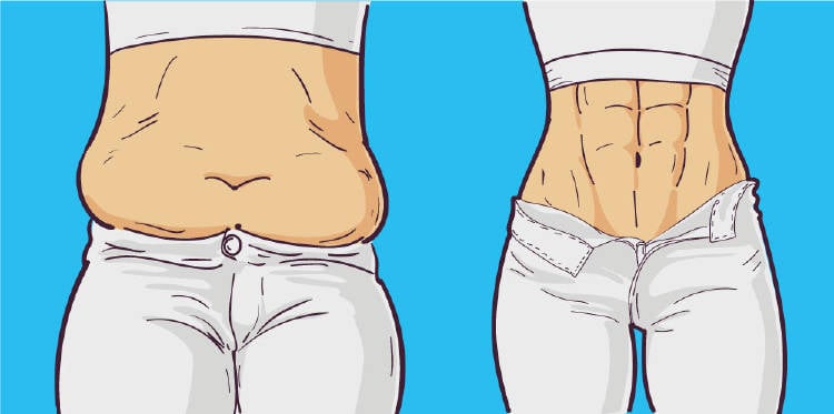 Barriga de mamá en abdomen Barriga de mamá en abdomen