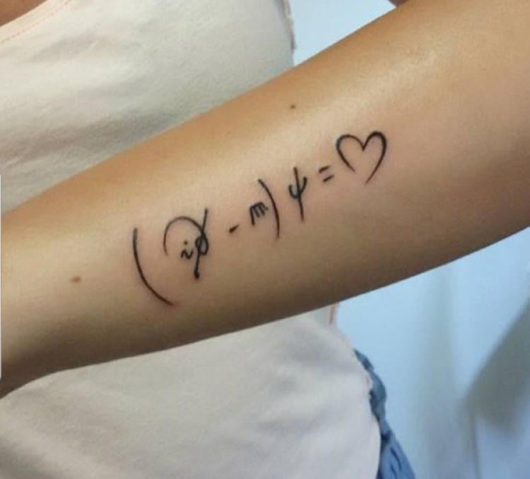 formula amor tatuaje Dirac