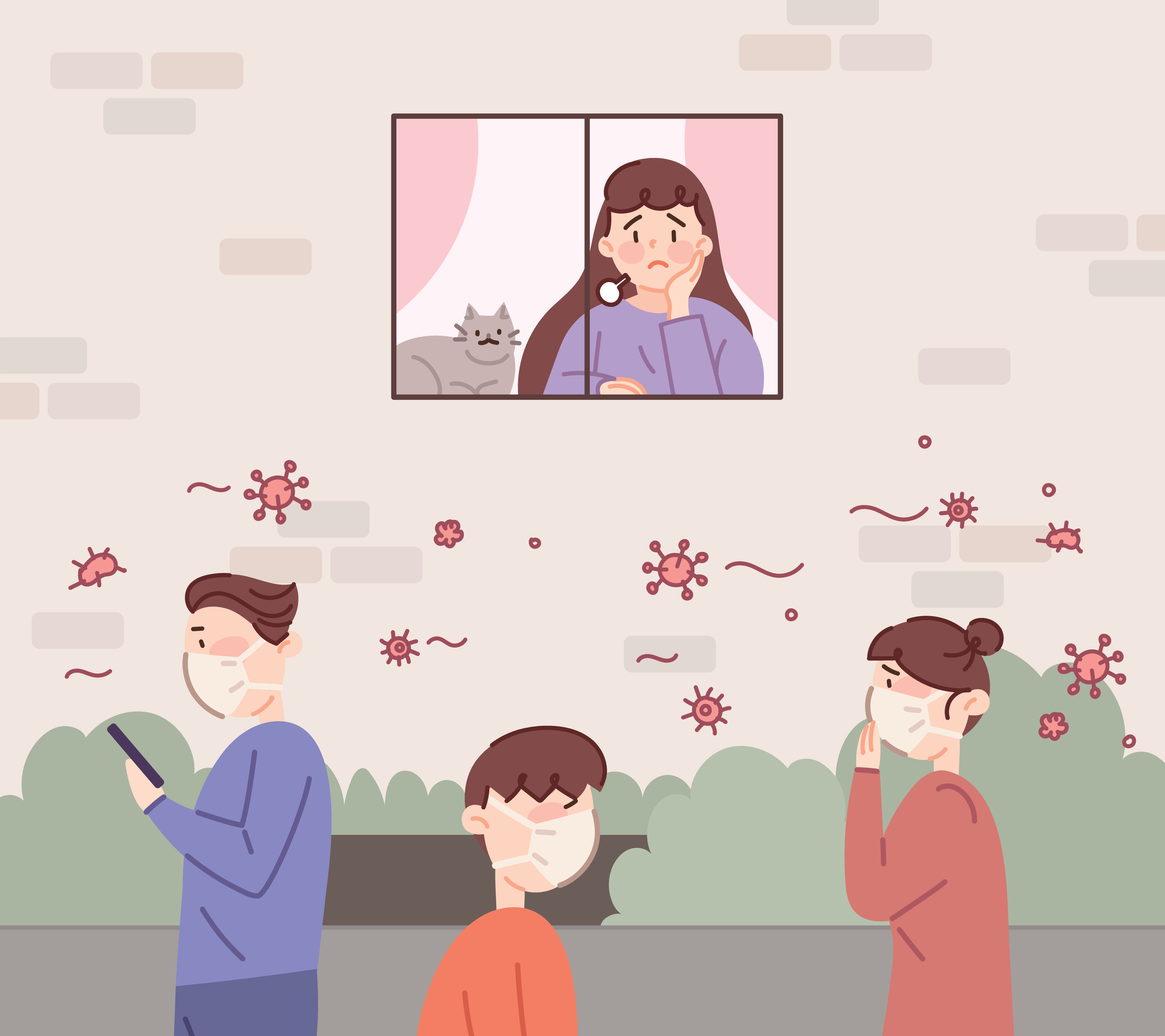 mujer enferma aislada mujer enferma aislada