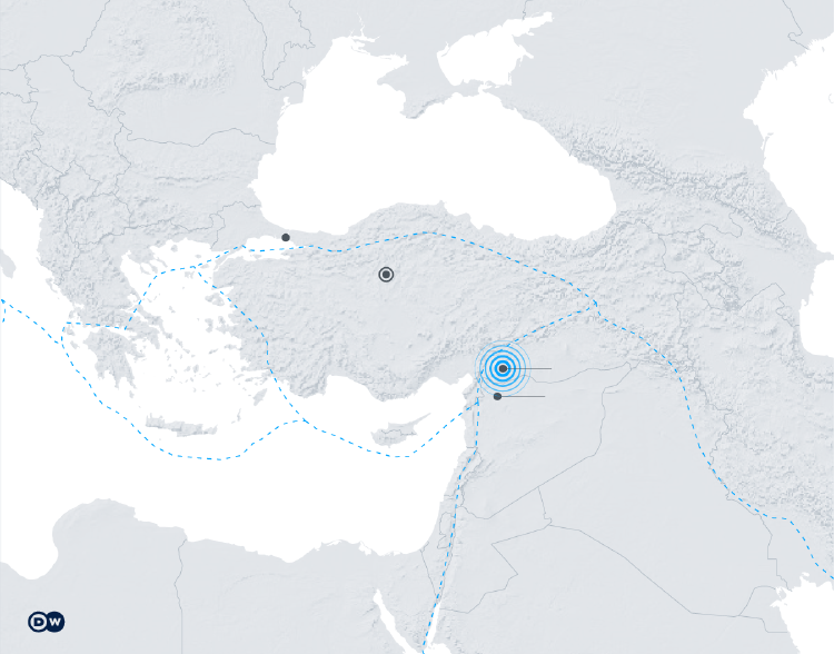 Terremoto Turquía y Siria mapa Terremoto Turquía y Siria mapa
