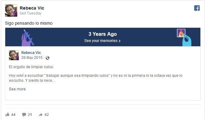 Una asistente de enfermería, quien compartió el texto se alegra que este haya llegado a tanta gente. Una asistente de enfermería, quien compartió el texto se alegra que este haya llegado a tanta gente.