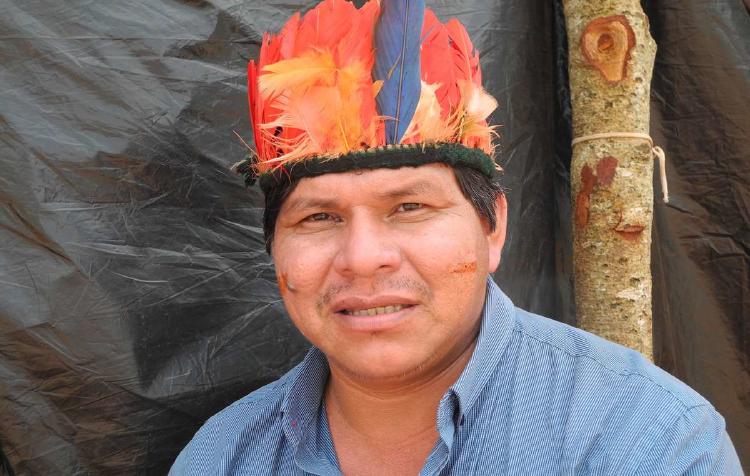 Tonico Benites, referente guaraní kaiowá de Mato Grosso del Sur | Crédito: Survival International.