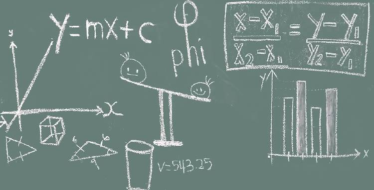 pizarra matematica pizarra con formulas matemáticas