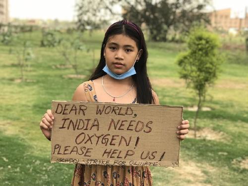 “La Greta de la India”: con 9 años gastó sus ahorros para luchar contra el Covid