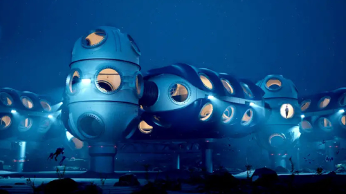 edificio agua Se espera que la instalación esté terminada en 2030 y tenga capacidad para albergar hasta seis científicos. En la imagen, Sentinel, de la empresa de tecnología y exploración oceánica DEEP, un proyecto de hábitat en el fondo del mar previsto para 2027 en Inglaterra.