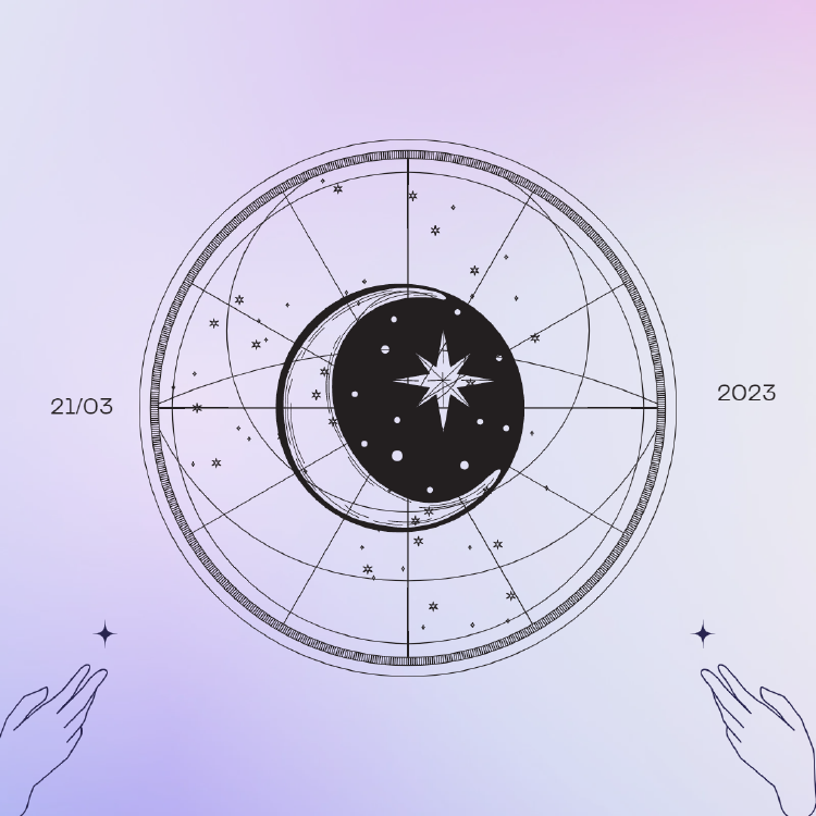Purple Gradient Illustrated Astrology New Moon Instagram Post
