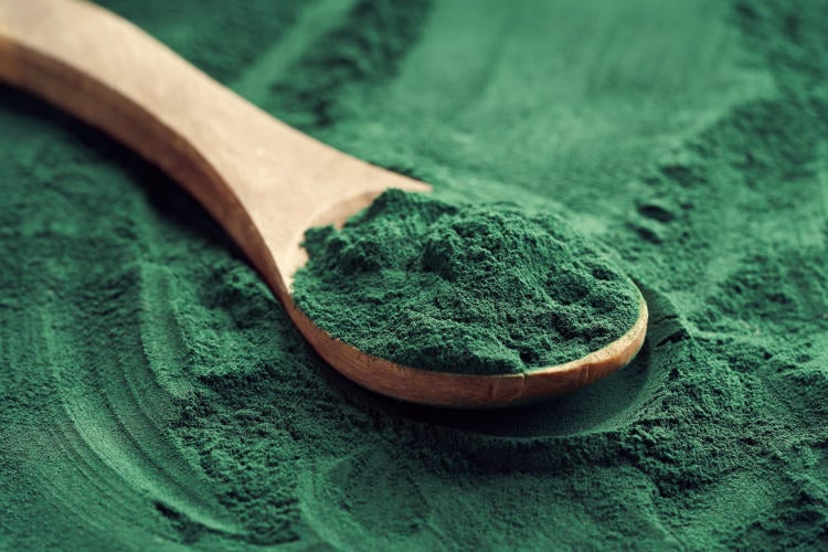 alimentación saludable espirulina. 