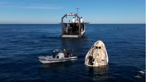 astronautas NASA La llegada de Suni Williams y Butch Wimore parece una escena típica de ciencia ficción. (Infobae)