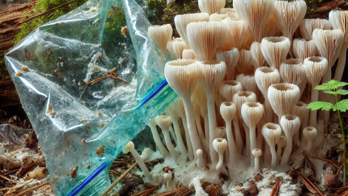 hongos y plástico ¿Por qué los Hongos degradadores de plástico ayudan al ecosistema?. (IFoto: IA)
