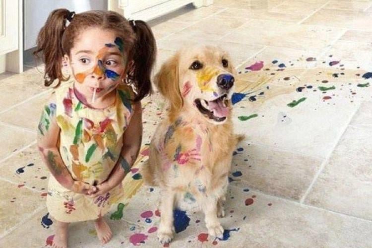 Niña y perro ¿Cuánto ADN compartimos con los perros? (Foto: Pinterest)