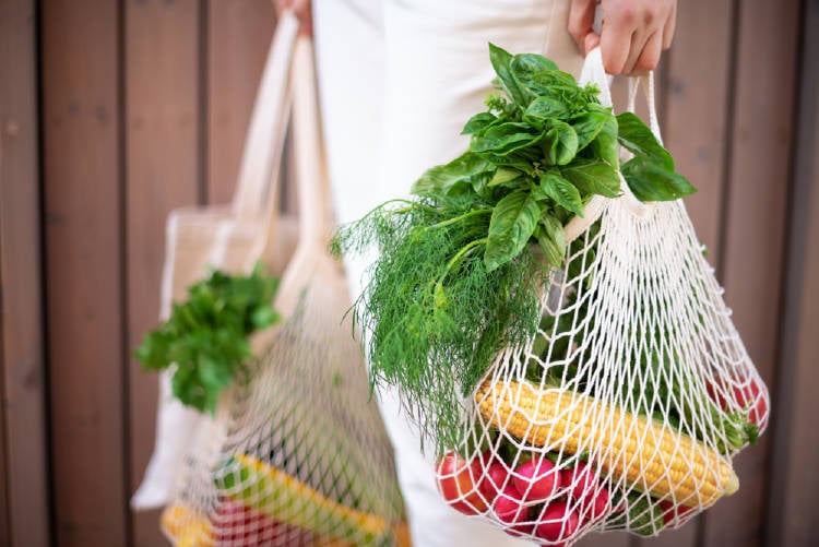 compras vegetales bolsas