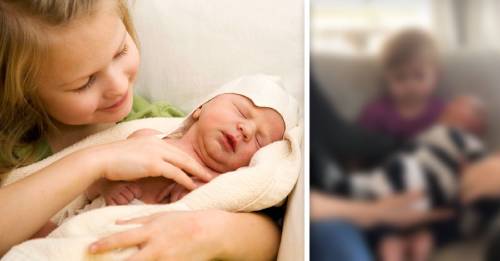 Le presentaron a su nuevo hermanito, pero la reacción sorprendió a todos