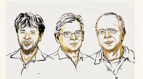 Los ganadores del Premio Nobel de Medicina: Karl Deisseroth (izq.), Peter Hegemann y Georg Nagel. Créditos: Ill. Niklas Elmehed © Nobel Prize Outreach Los ganadores del Premio Nobel de Medicina: Karl Deisseroth (izq.), Peter Hegemann y Georg Nagel. Créditos: Ill. Niklas Elmehed © Nobel Prize Outreach