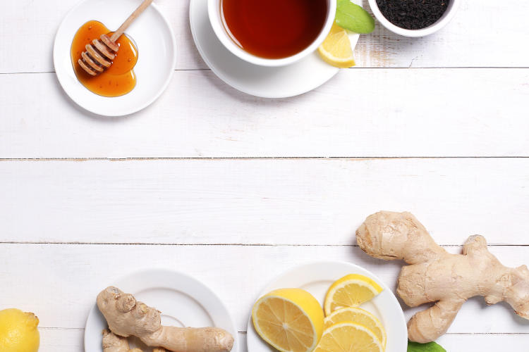 cup of tea with ingredients cup of tea with ingredients