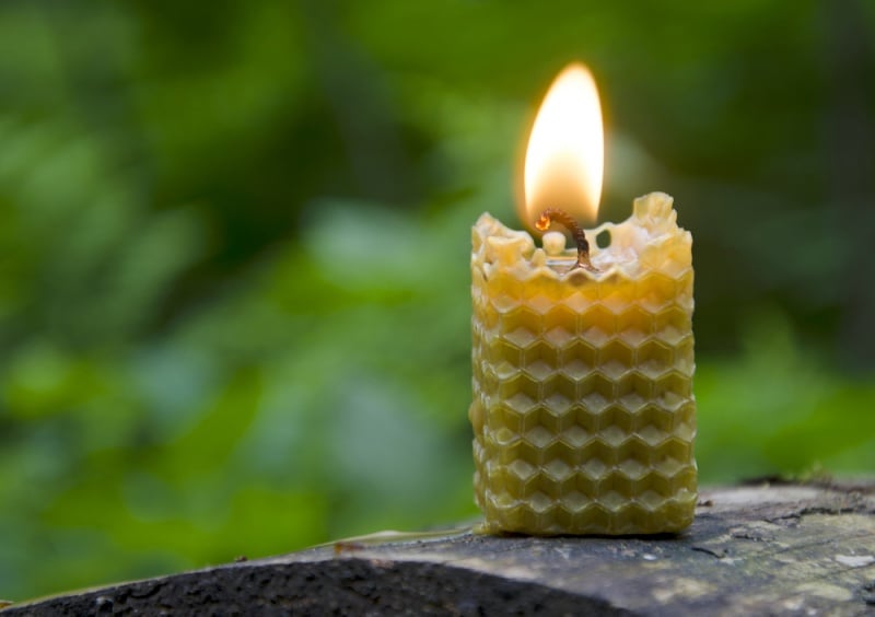 Propiedades de las velas de cera de abejas