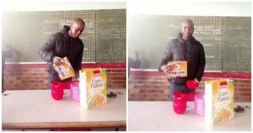 profesor le da de comer a estudiantes en sudafrica