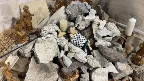 pesebre escombros belen pesebre escombros belen