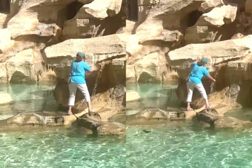 Mujer fontana di trevi Mujer fontana di trevi