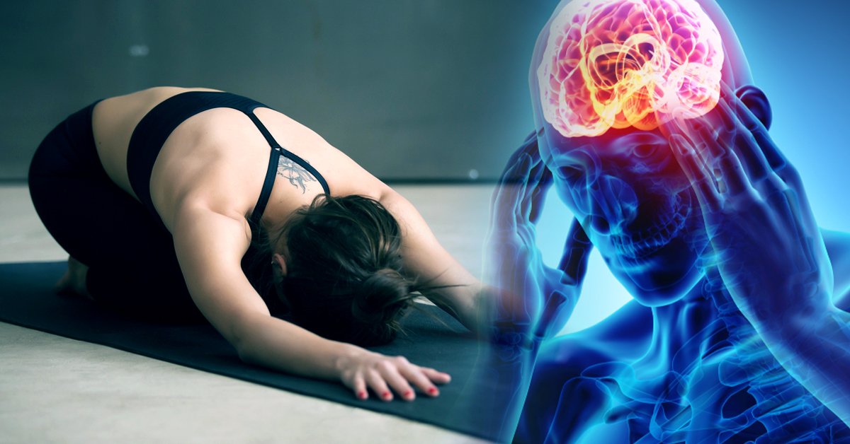 3 posturas de yoga para calmar la migraña
