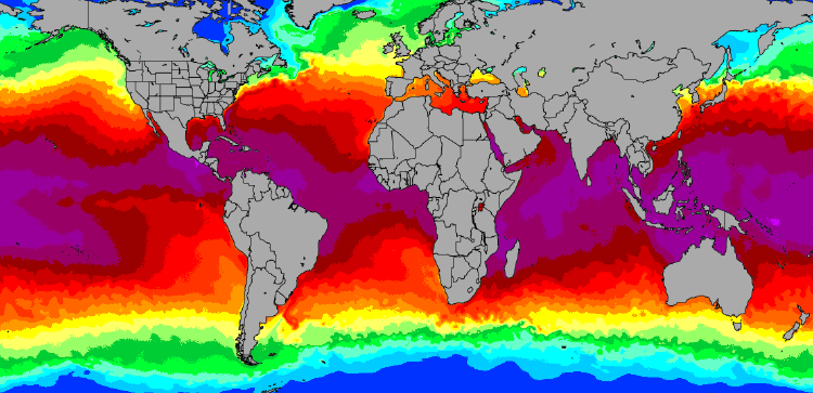 temperaturas océanos calentamiento global