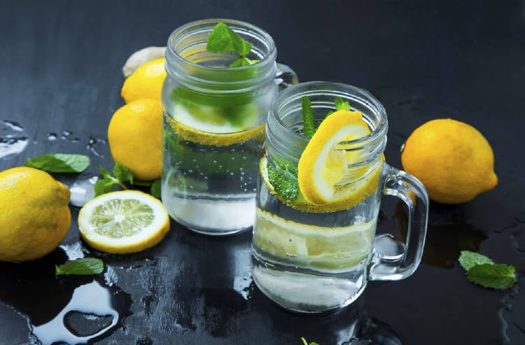 vaso soda limon menta vaso soda limon menta