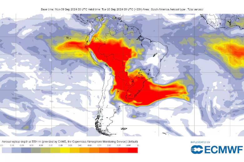 mapa de lluvia negra