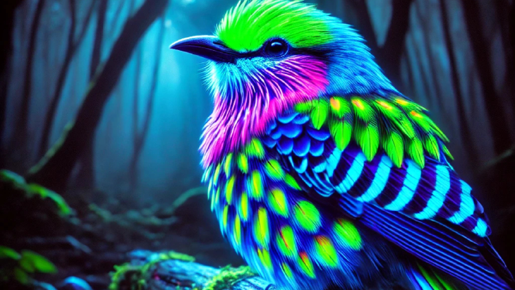 pajaro fluorescente El estudio del comportamiento animal permitió descubrir mecanismos evolutivos sorprendentes a lo largo de los años. (Foto: IA)