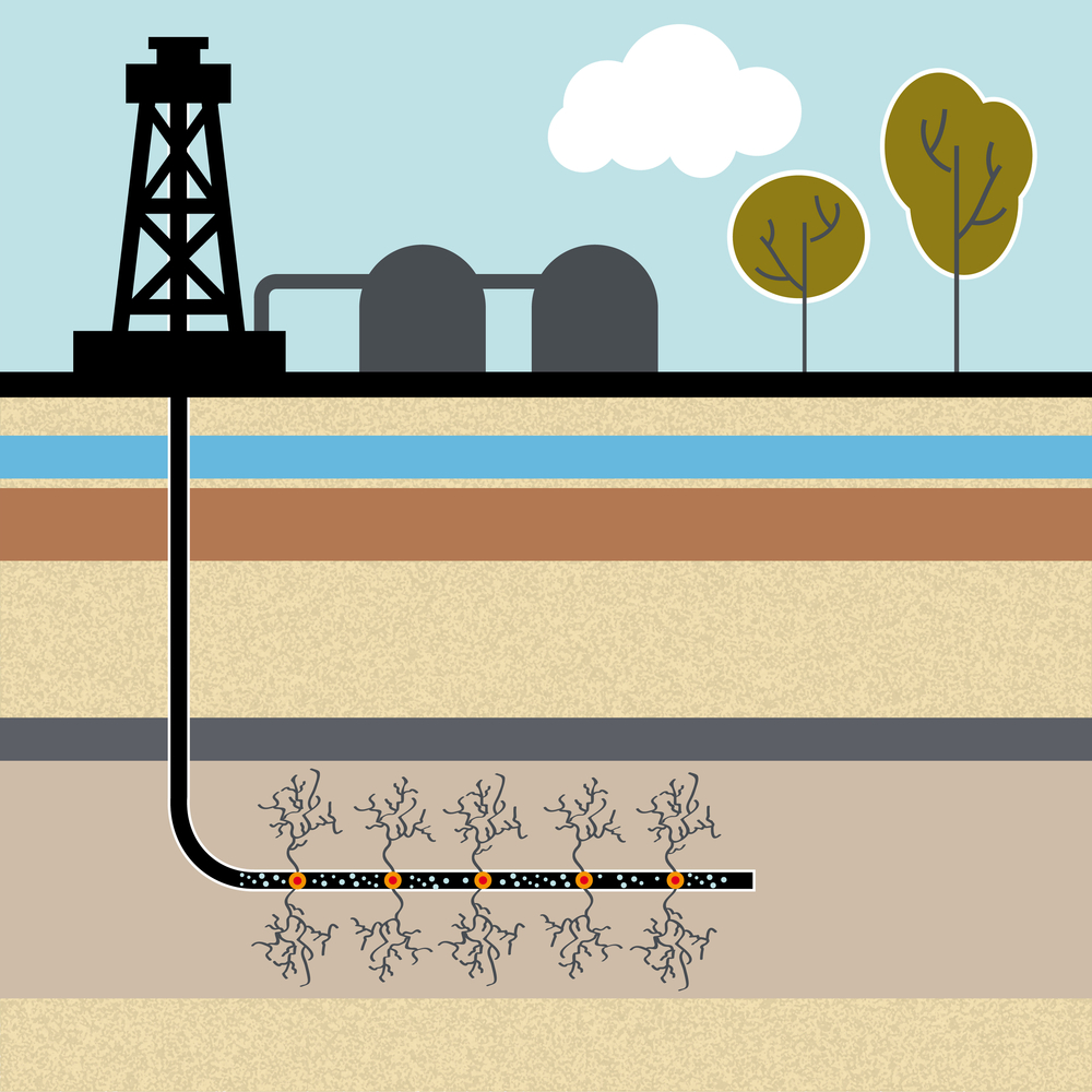 Fracking ilustración