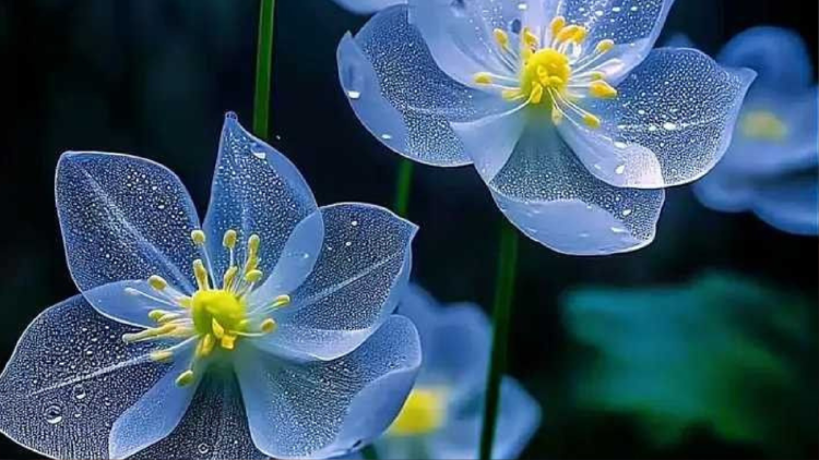 flor de cristal Crece en las regiones naturales de la Asia oriental