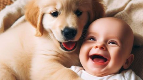 Bebe y cachorro ¿Dónde deben dormir los perros?