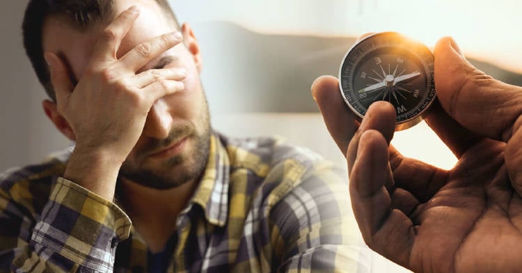 6-acciones-sencillas-encontrar-rumbo hombre deprimido no encuentra su rumbo