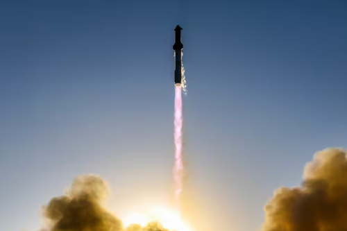 starship La primera fase de la octava prueba de Starship, propiedad de SpaceX, se completó con éxito; algo salió mal en la etapa superior X (@SpaceX)