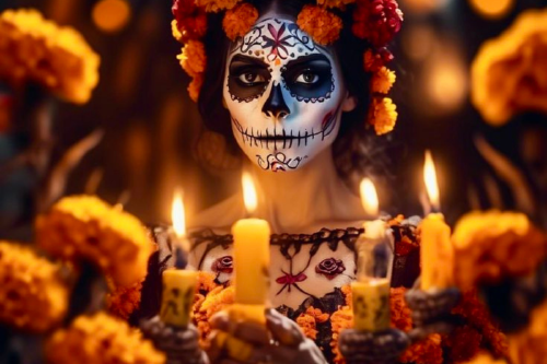 Dia de los Muertos en México Esta festividad honra a los seres queridos fallecidos, celebrando su memoria y su vida. (Foto: Pinterest)