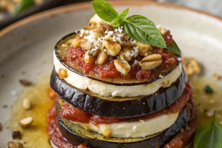 milhojas Las berenjenas deben cocinarse al horno con un poco de aceite de oliva hasta que queden tiernas y ligeramente doradas. (Imagen: Pinterest)