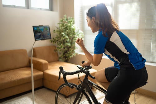 bicicleta fija rodillo de bicicleta