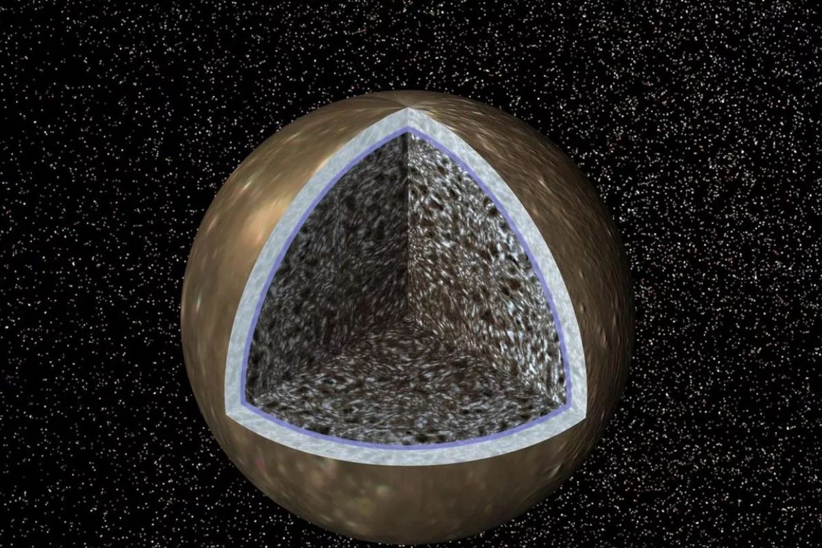 “Una de las muchas lunas de Júpiter podría tener un vasto océano (Imagen: NASA/JPL/DLR)”