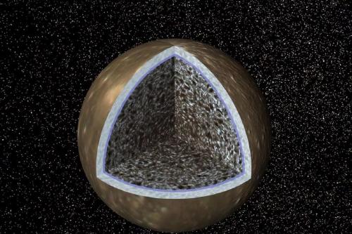 luna “Una de las muchas lunas de Júpiter podría tener un vasto océano (Imagen: NASA/JPL/DLR)”