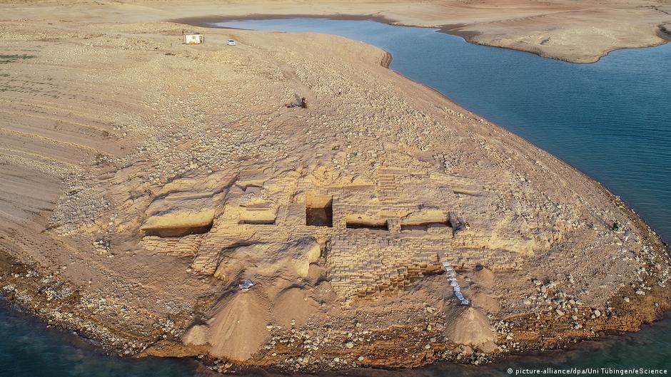 Imagen aérea del Imperio Mittani ciudades antiguas que emergen por las sequías.