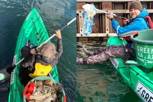 Ofrecen tours gratis en kayak en Europa con la condición de ir recogiendo basura