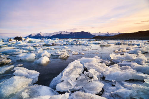 hielo derretido